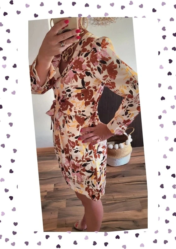 Vestido con flores - Efecto satinado - Con etiqueta - Varias tallas disponibles – photo 6